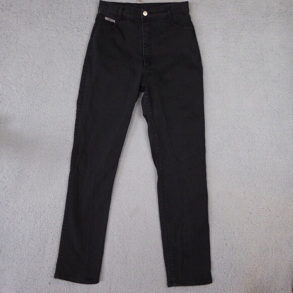 Vintage Roper Jeans Womens 11 Black High Rise Western Straight Leg Denim Pocket - Picture 1 of 14